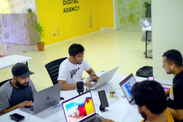 Digital media consultant reviewing campaign performance across platforms
