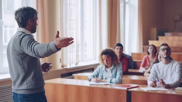 Academic counselor reviewing a student's admissions roadmap